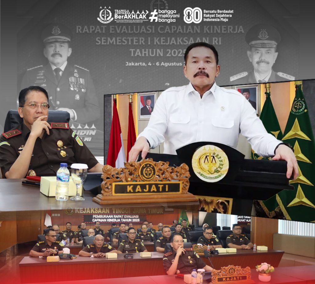 Kajati Jatim Hadiri Pembukaan Rapat Evaluasi Capaian Kinerja Semester I Kejaksaan RI Tahun 2025