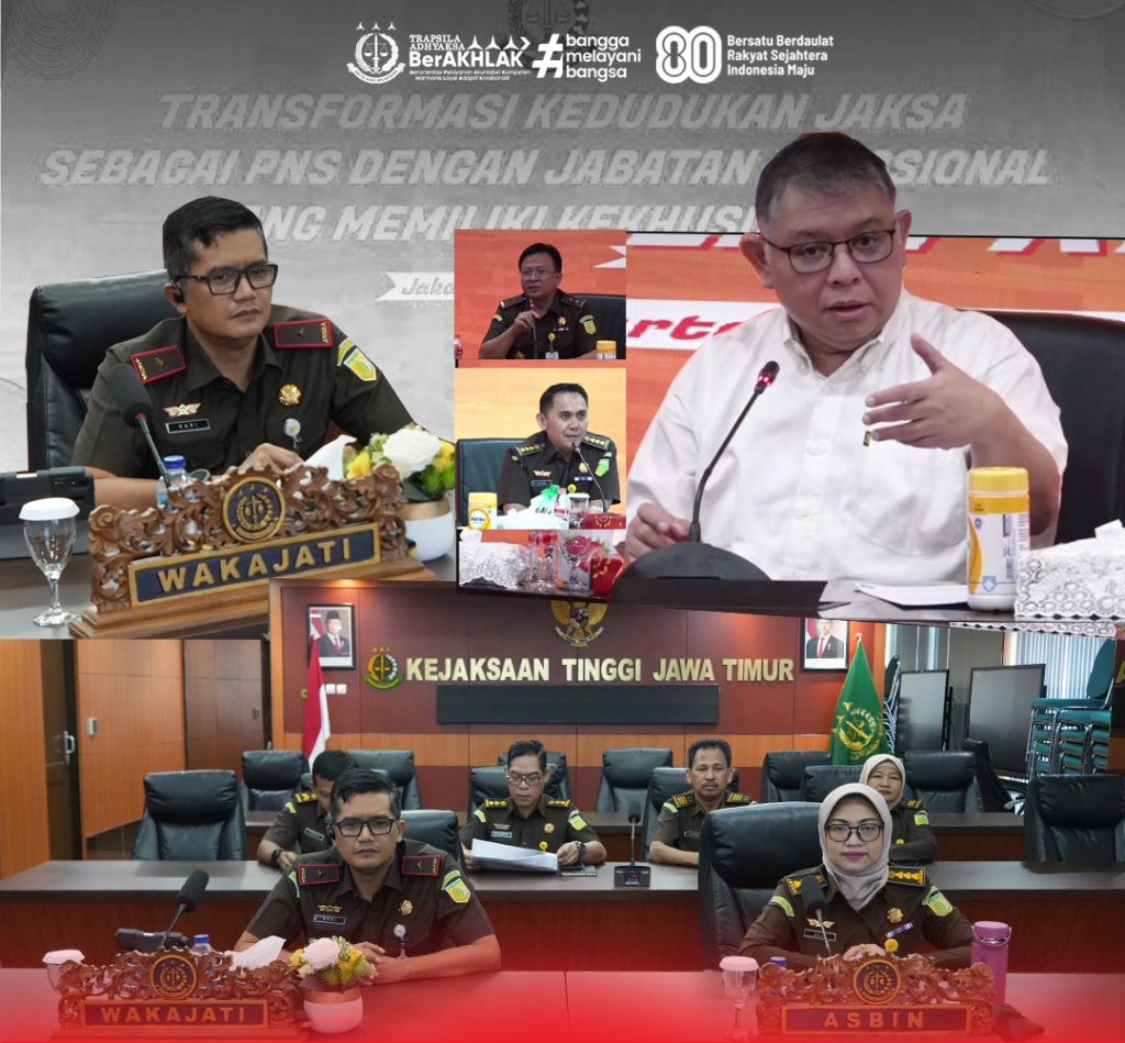 Menuju Jaksa Unggul: Kejati Jatim Ikuti Webinar Transformasi Manajemen Kepegawaian Jaksa