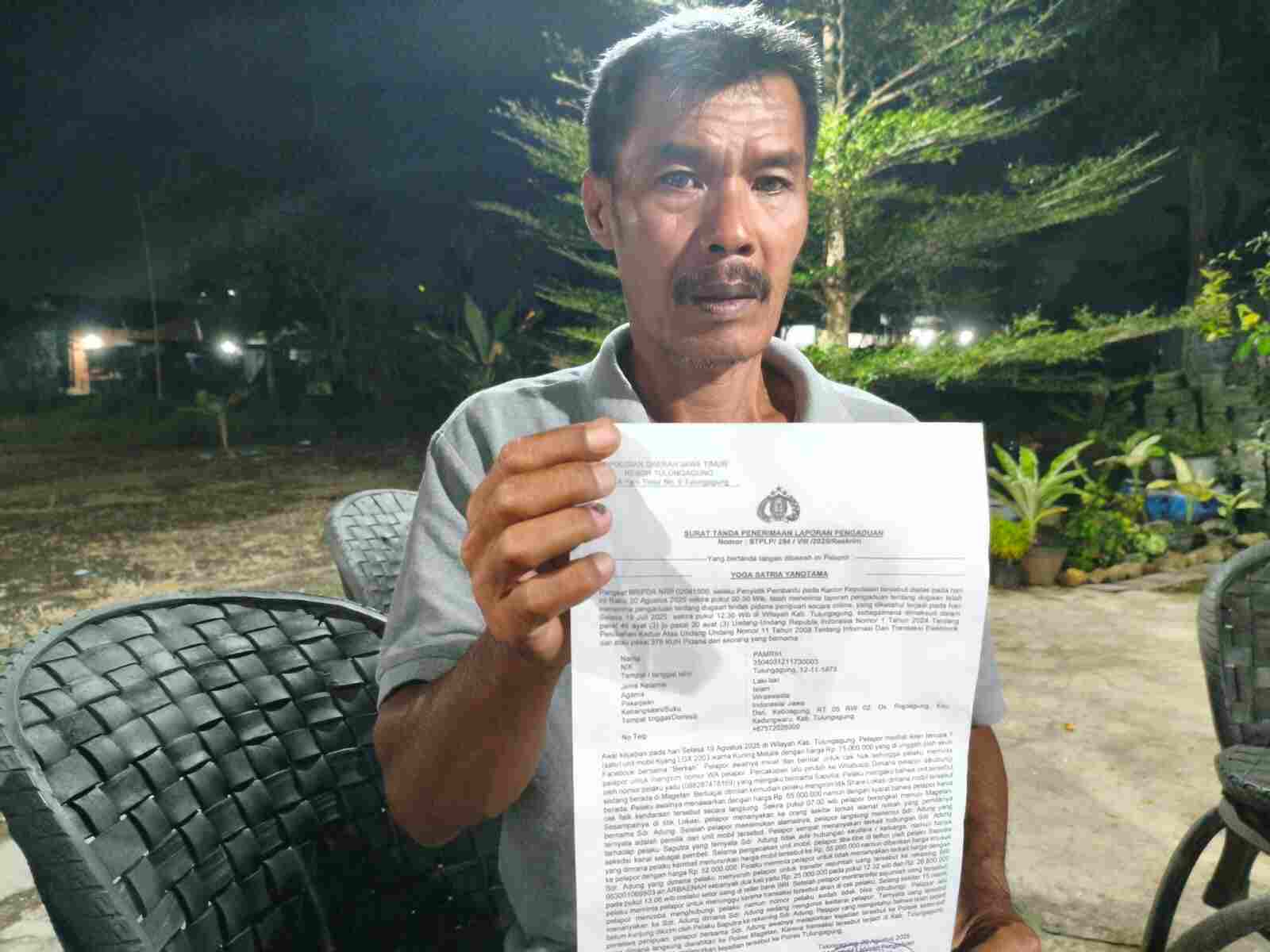 Modus Penipuan Baru, Warga Tulungagung Tertipu Jual Beli Mobil Online Rp 52 Juta.