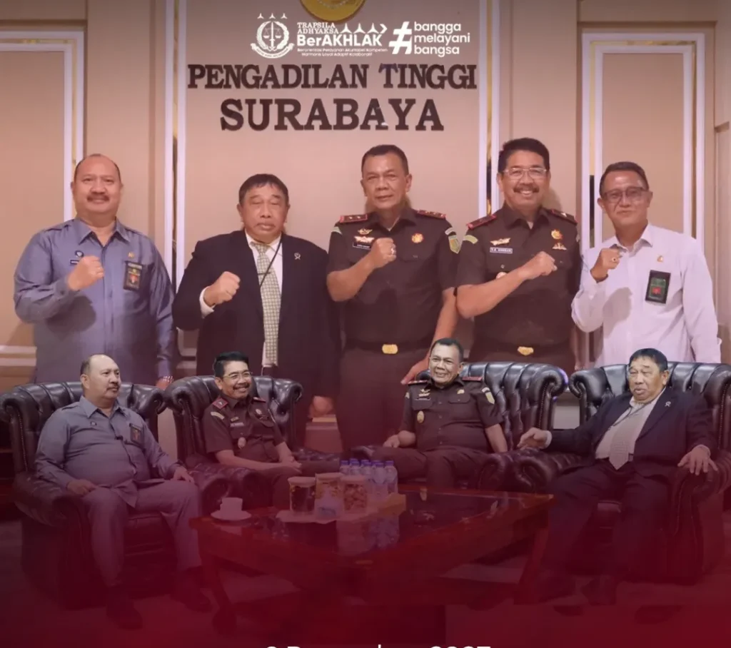 Silaturahmi Kajati Jatim ke Pengadilan Tinggi Surabaya, Teguhkan Sinergitas Penegakan Hukum di Jawa Timur