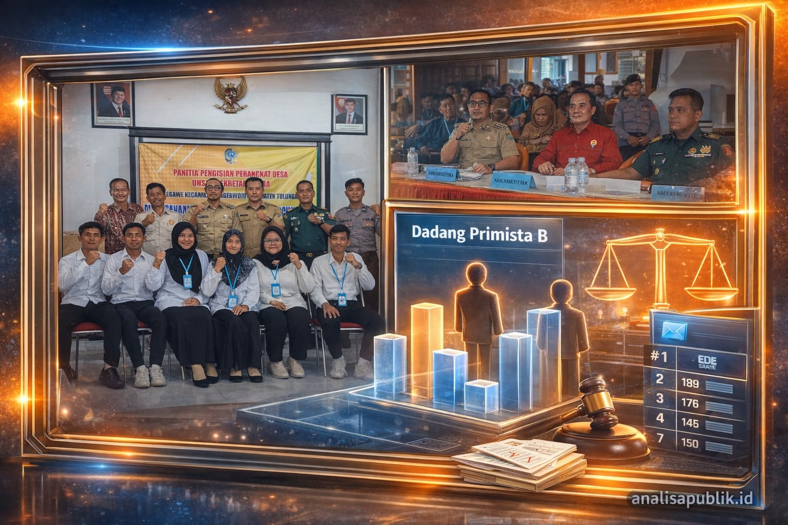 Seleksi Sekdes Segawe Berjalan Kondusif, Camat Pagerwojo Apresiasi Kinerja Tim P3D