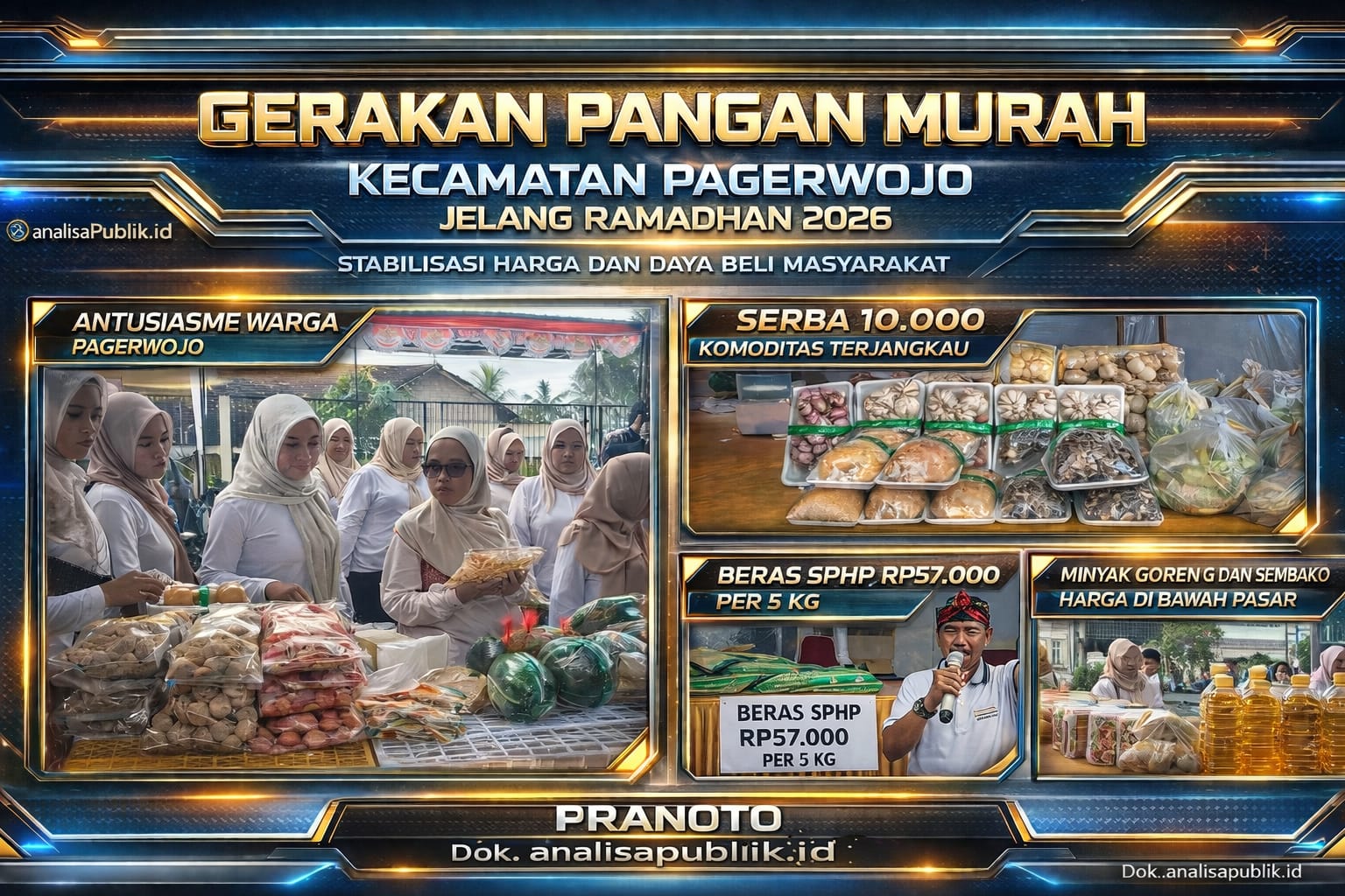 Gerakan Pangan Murah di Pagerwojo Tekan Harga Jelang Ramadhan 2026