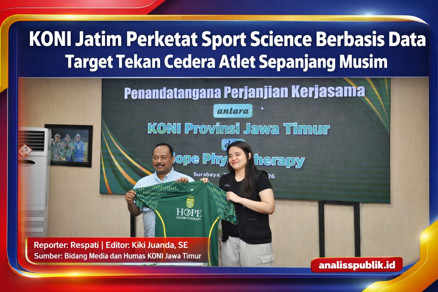 KONI Jatim Perketat Sport Science Berbasis Data, Target Tekan Cedera Atlet Sepanjang Musim