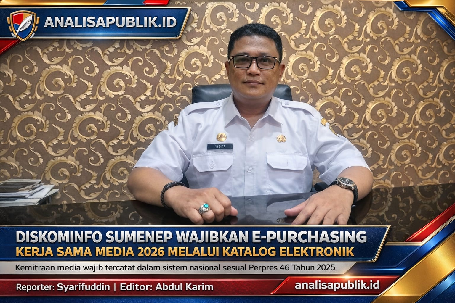 Diskominfo Sumenep Terapkan E-Purchasing untuk Kemitraan Media 2026