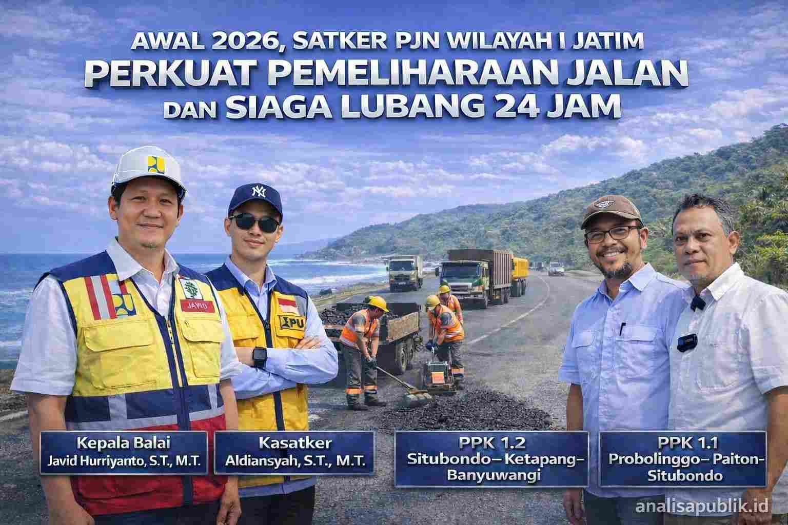 Awal 2026, Satker PJN Wilayah I Jatim Fokus Jaga Kemantapan Jalan Nasional