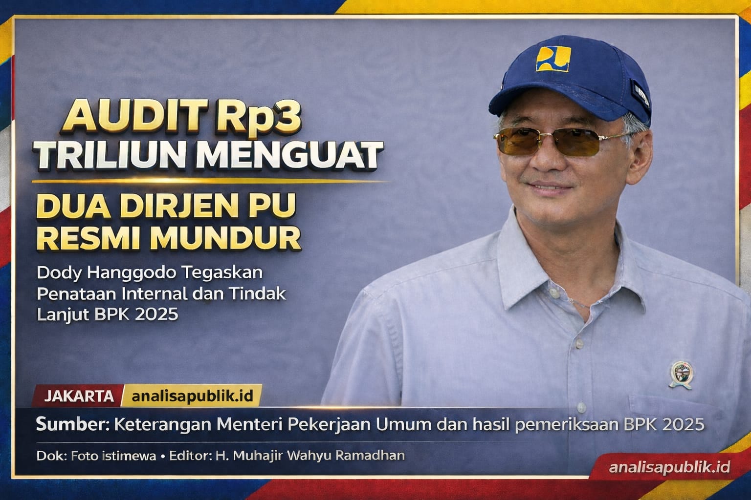 Dody Hanggodo: Audit Rp3 Triliun Menguat, Dua Dirjen PU Resmi Mundur