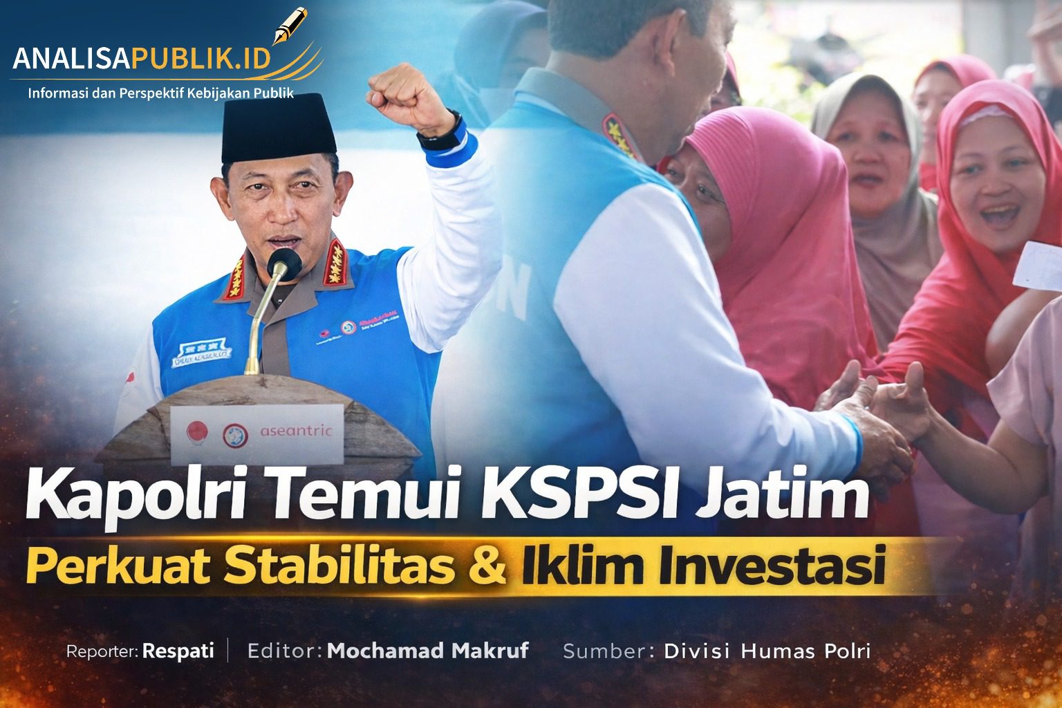 Kapolri Silaturahmi dengan KSPSI Jatim, Perkuat Sinergi Jaga Stabilitas dan Iklim Investasi
