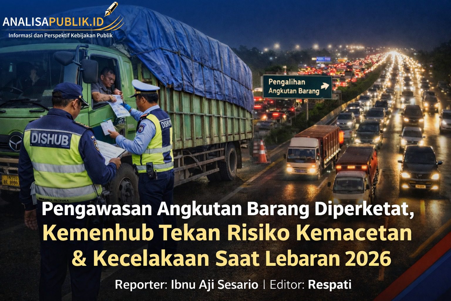 Pengawasan Angkutan Barang Diperketat, Kemenhub Tekan Risiko Kemacetan dan Kecelakaan Saat Lebaran 2026
