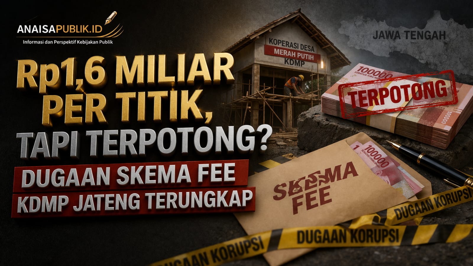 Proyek KDMP Rp1,6 Miliar Dipotong Berlapis, Dugaan Skema Fee di Jateng Jadi Sorotan