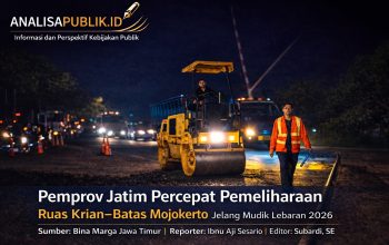 Pemprov Jatim Percepat Pemeliharaan Ruas Krian–Batas Mojokerto Jelang Mudik Lebaran 2026