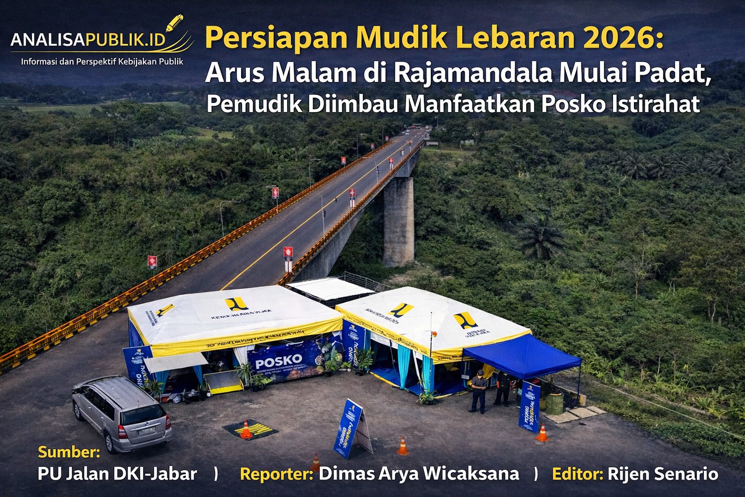 Persiapan Mudik Lebaran 2026: Arus Malam di Rajamandala Mulai Padat, Pemudik Diimbau Manfaatkan Posko Istirahat