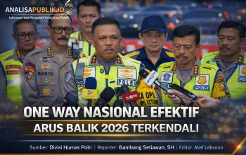 One Way Nasional Terbukti Efektif, Arus Balik Lebaran 2026 Tetap Terkendali