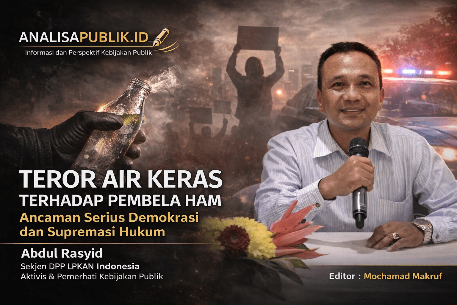 Penyiraman Air Keras terhadap Pembela HAM : Ancaman Serius Demokrasi dan Supremasi Hukum