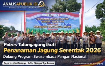 Polres Tulungagung Ikuti Penanaman Jagung Serentak Kuartal I 2026