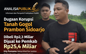 Dugaan Korupsi Tanah Gogol Prambon Sidoarjo. Dibeli Rp2,3 Miliar. Dijual ke Pemkab Rp25,4 Miliar
