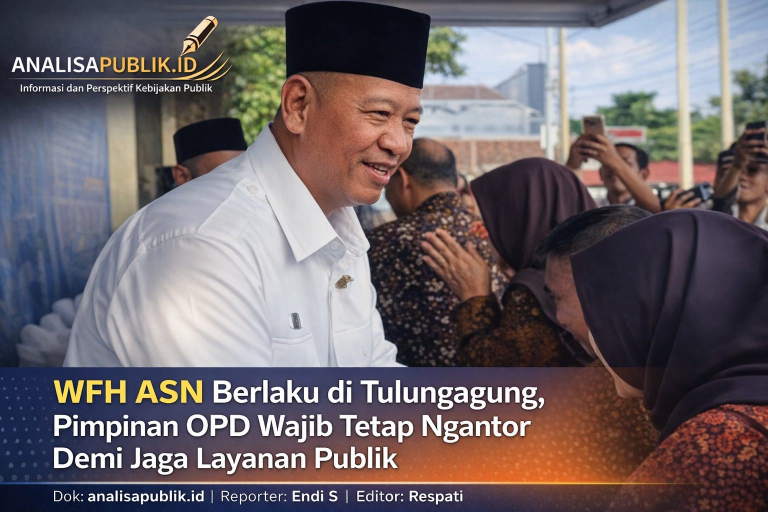 WFH ASN Berlaku di Tulungagung, Pimpinan OPD Wajib Tetap Ngantor Demi Jaga Layanan Publik