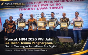 Puncak HPN 2026 PWI Jatim: 24 Tokoh Terima Penghargaan, Soroti Tantangan Jurnalisme Era Digital