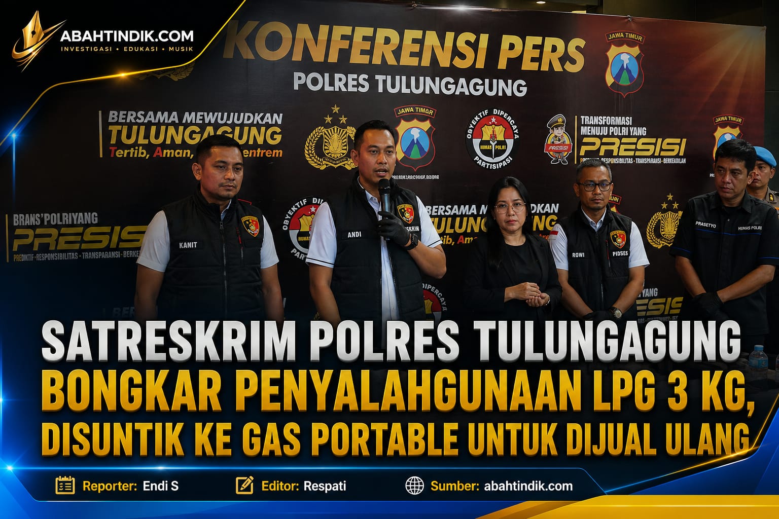 Satreskrim Polres Tulungagung Bongkar Penyalahgunaan LPG 3 Kg, Disuntik ke Gas Portable untuk Dijual Ulang
