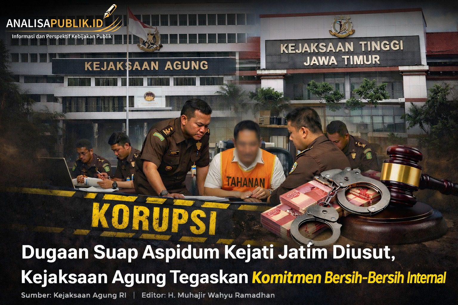 Dugaan Suap Aspidum Kejati Jatim Diusut, Kejaksaan Agung Tegaskan Komitmen Bersih-Bersih Internal