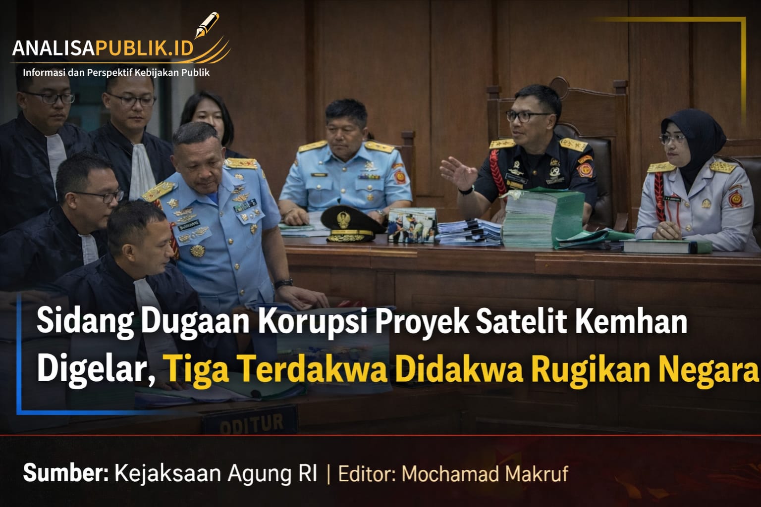 Sidang Dugaan Korupsi Proyek Satelit Kemhan Digelar, Tiga Terdakwa Didakwa Rugikan Negara