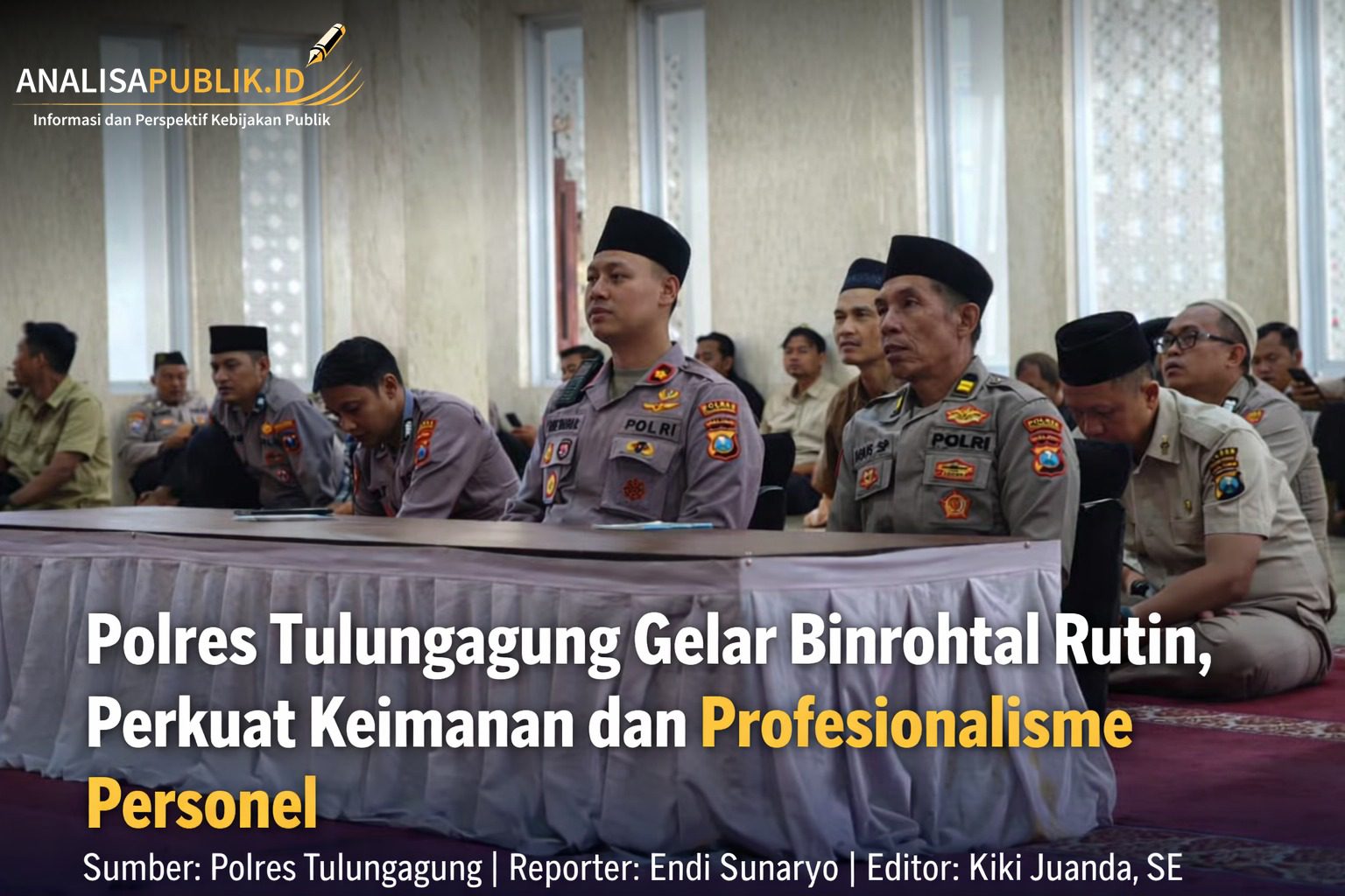 Polres Tulungagung Gelar Binrohtal Rutin, Perkuat Keimanan dan Profesionalisme Personel
