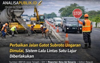 Perbaikan Jalan Gatot Subroto Ungaran Dimulai, Sistem Lalu Lintas Satu Lajur Diberlakukan