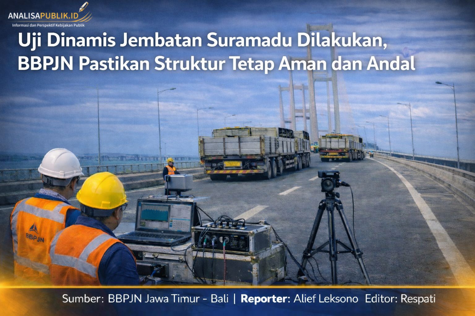 Uji Dinamis Jembatan Suramadu Dilakukan, BBPJN Pastikan Struktur Tetap Aman dan Andal