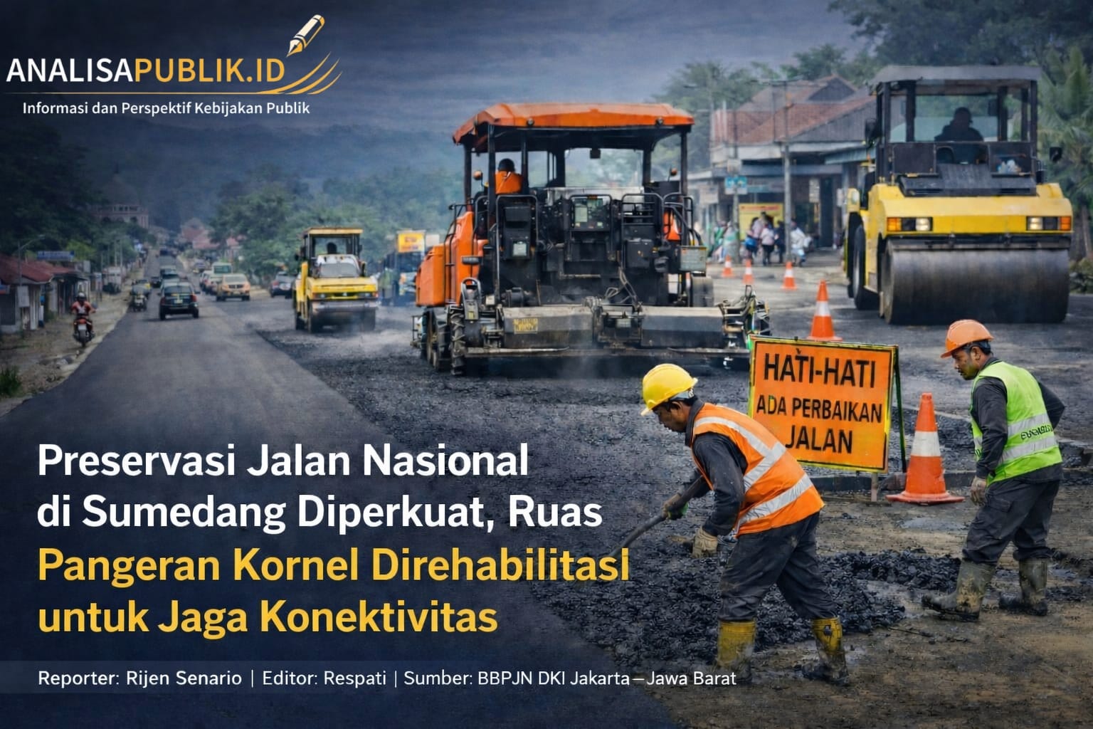Preservasi Jalan Nasional di Sumedang Diperkuat, Ruas Pangeran Kornel Direhabilitasi untuk Jaga Konektivitas