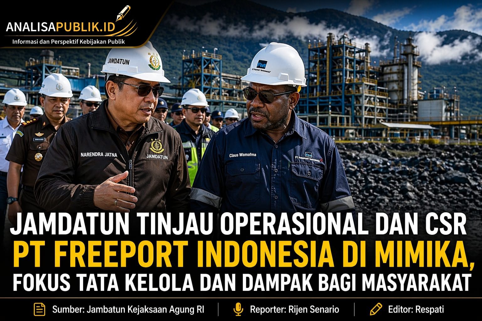 JAMDATUN Tinjau Operasional dan CSR PT Freeport Indonesia di Mimika, Fokus Tata Kelola dan Dampak bagi Masyarakat