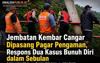 Jembatan Kembar Cangar Dipasang Pagar Pengaman, Respons Dua Kasus Bunuh Diri dalam Sebulan