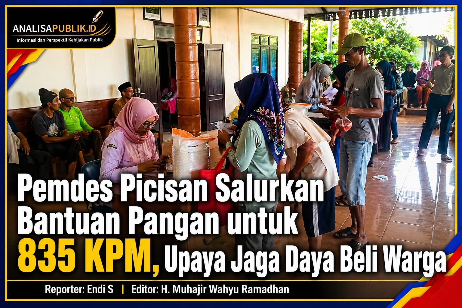 Pemdes Picisan Salurkan Bantuan Pangan untuk 835 KPM, Upaya Jaga Daya Beli Warga