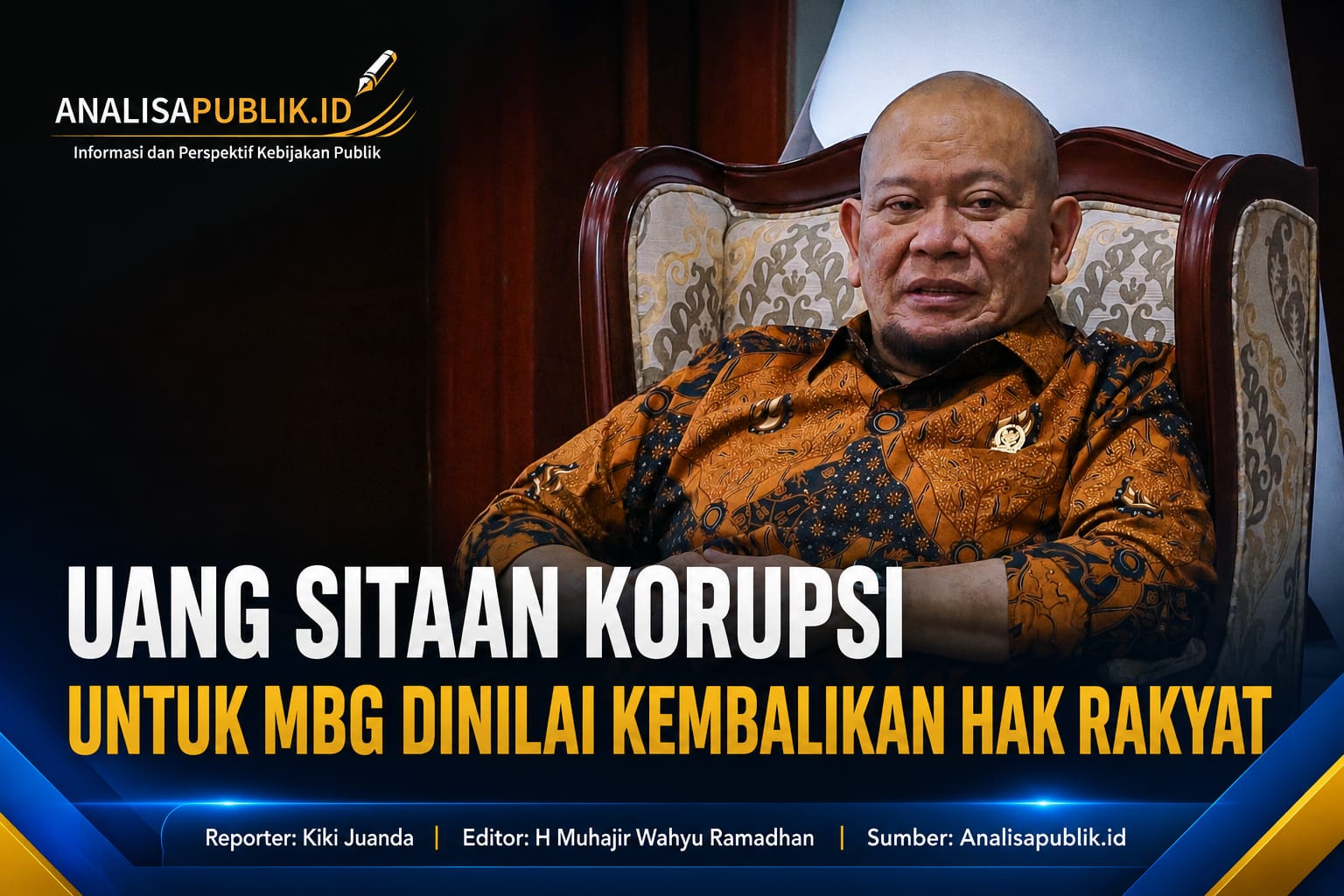 Uang Sitaan Korupsi untuk MBG Dinilai Kembalikan Hak Rakyat