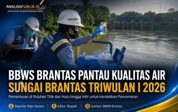 BBWS Brantas Pantau Kualitas Air Sungai Brantas Triwulan I 2026 untuk Kendalikan Pencemaran