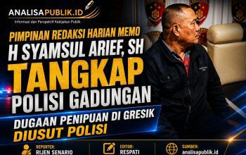 Pimpinan Redaksi Harian Memo H Syamsul Arief, SH Tangkap Polisi Gadungan, Dugaan Penipuan di Gresik Diusut Polisi