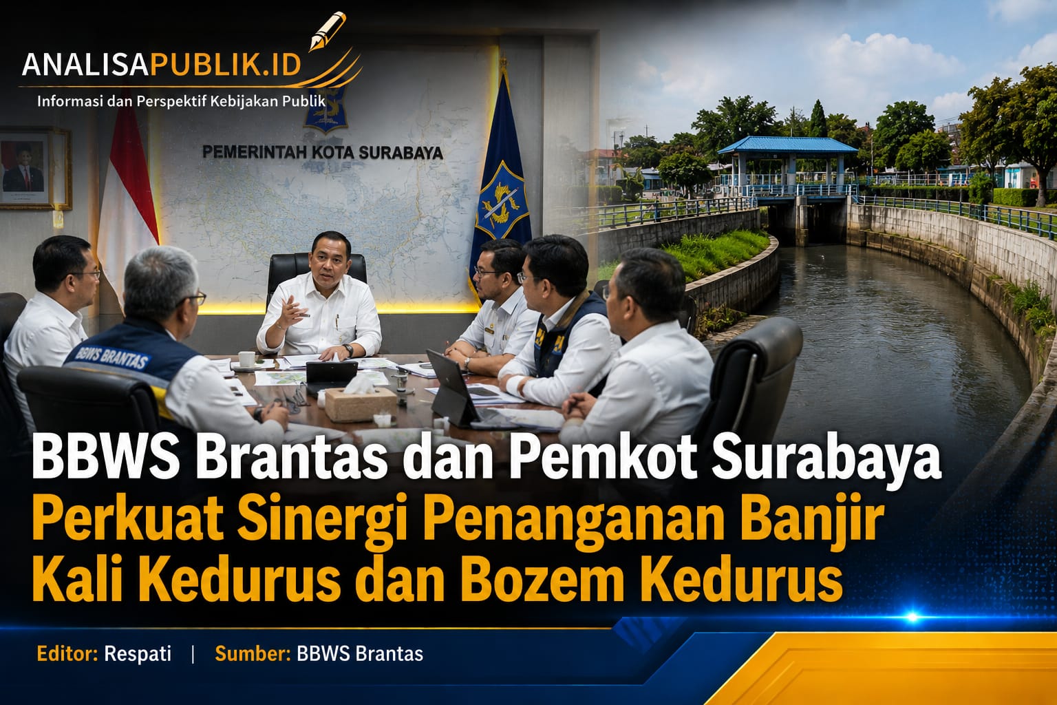 BBWS Brantas dan Pemkot Surabaya Perkuat Sinergi Penanganan Banjir Kali Kedurus dan Bozem Kedurus