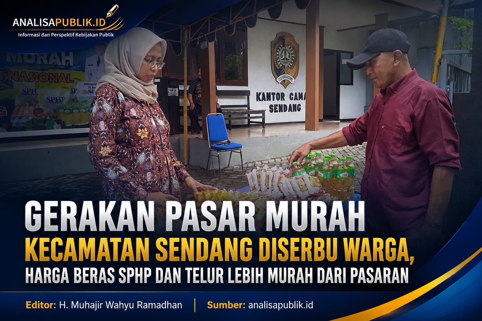 Gerakan Pasar Murah Kecamatan Sendang Diserbu Warga, Harga Beras SPHP dan Telur Lebih Murah dari Pasaran
