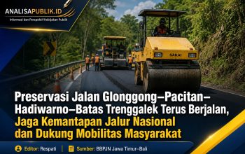 Preservasi Jalan Glonggong–Pacitan–Hadiwarno–Batas Trenggalek Terus Berjalan, Jaga Kemantapan Jalur Nasional dan Dukung Mobilitas Masyarakat