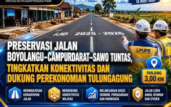 Preservasi Jalan Boyolangu–Campurdarat–Sawo Tuntas, Tingkatkan Konektivitas dan Dukung Perekonomian Tulungagung