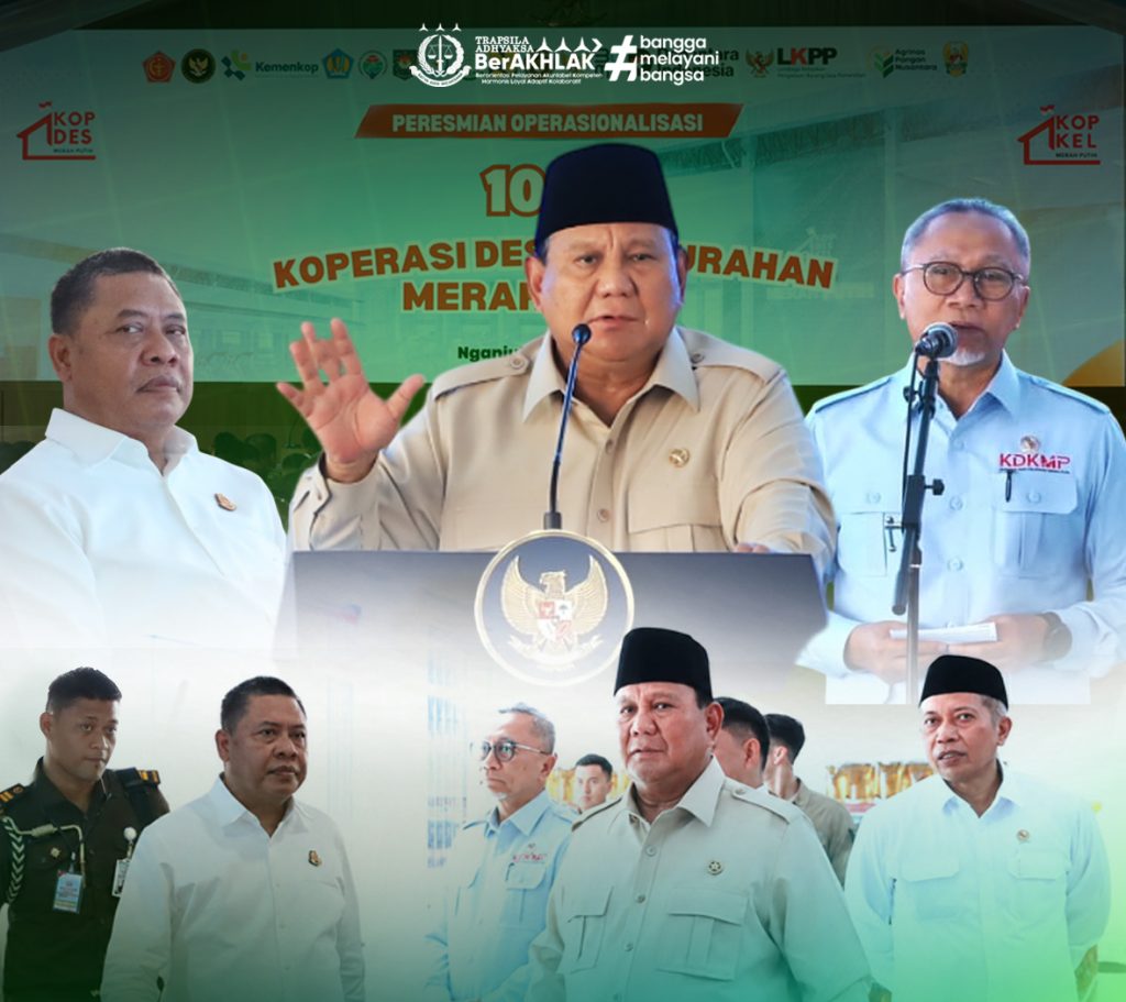 Kajati Jatim Hadiri Peresmian Operasionalisasi 1.061 KDKMP Bersama Presiden RI