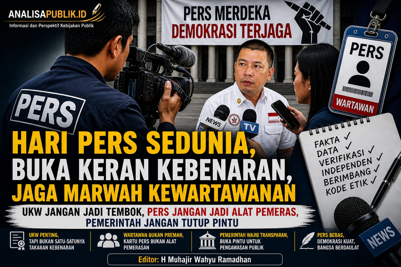 Hari Pers Sedunia, Buka Keran Kebenaran, Jaga Marwah Kewartawanan