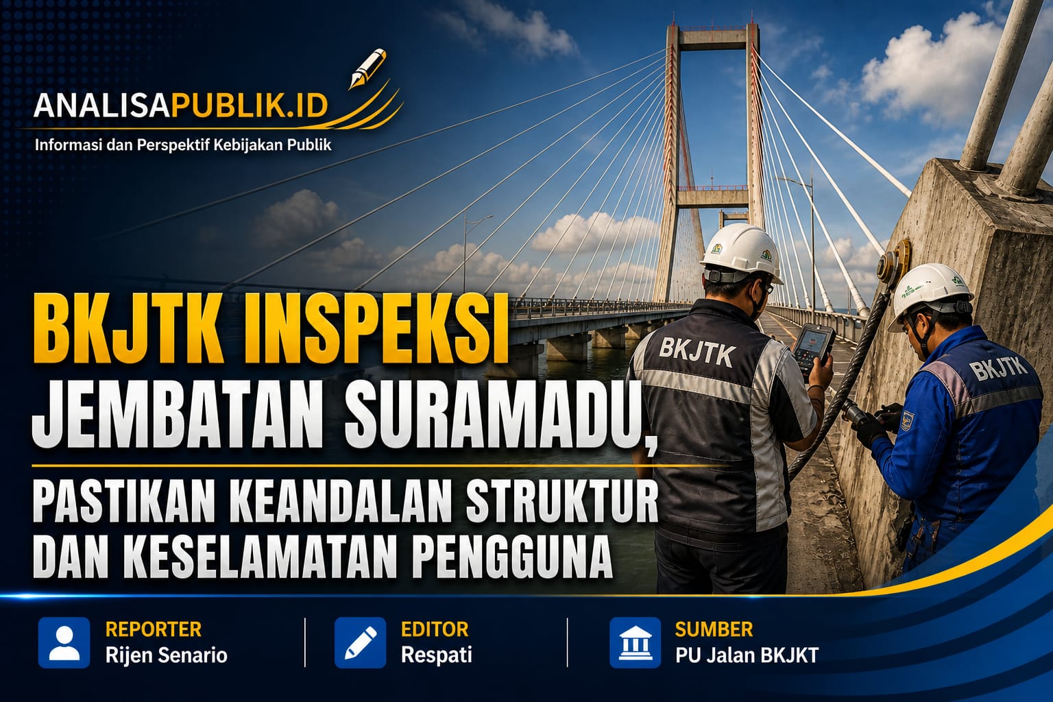 BKJTK Inspeksi Jembatan Suramadu, Pastikan Keandalan Struktur dan Keselamatan Pengguna