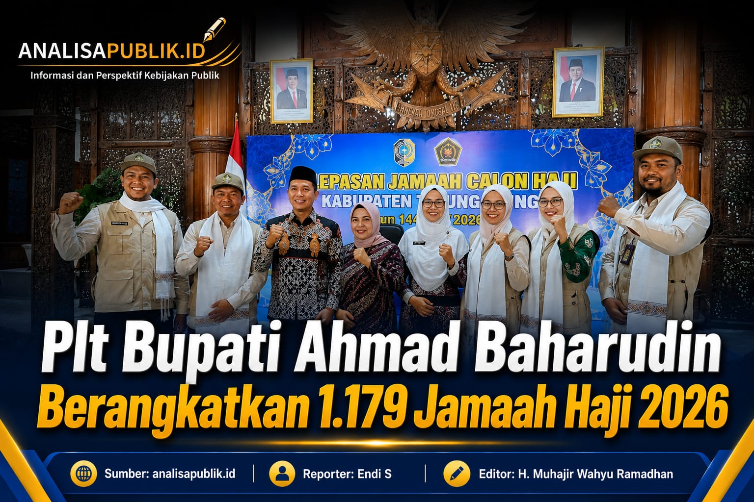 Plt Bupati Ahmad Baharudin Berangkatkan 1.179 Jamaah Haji 2026.
