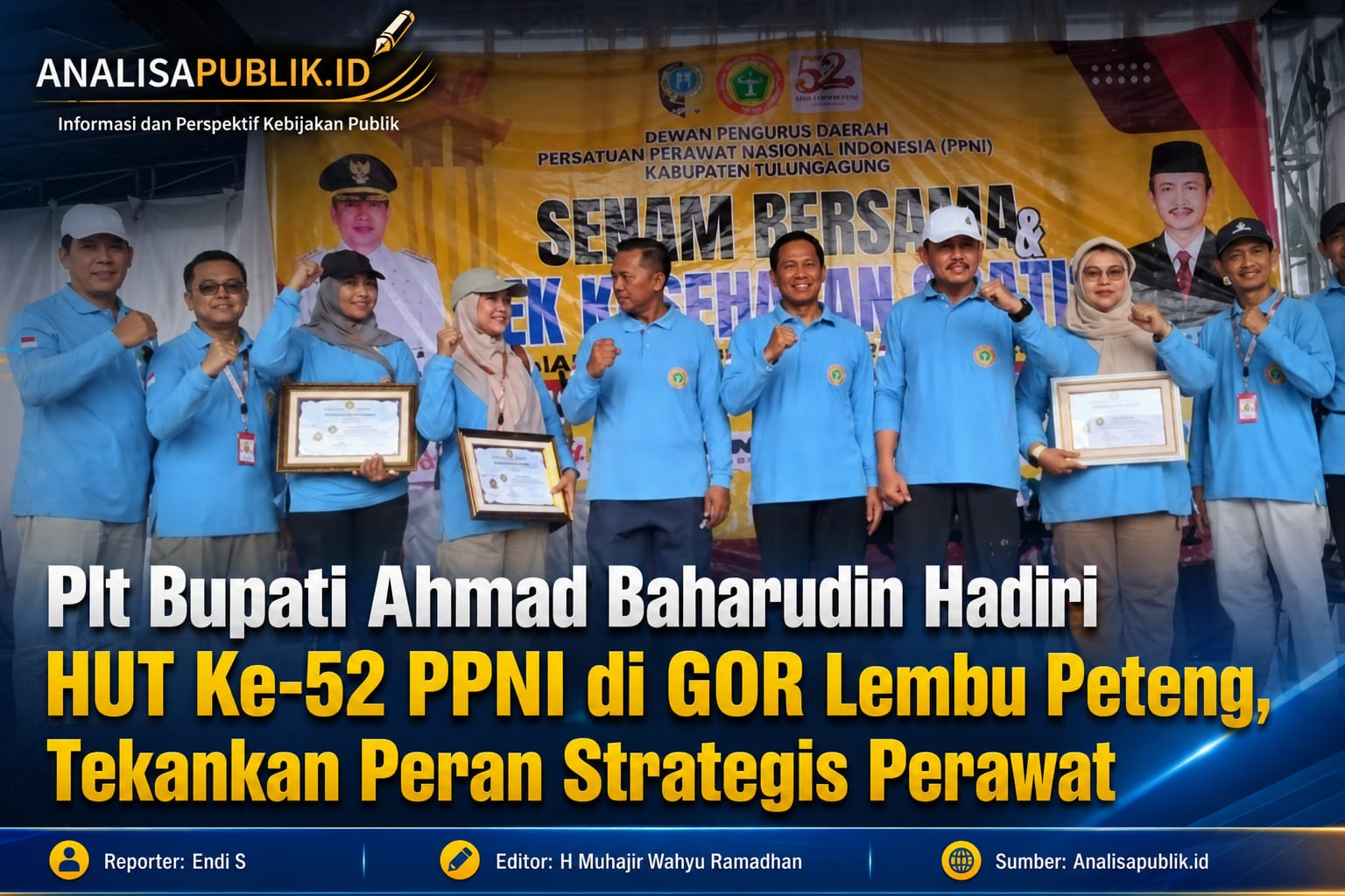 Plt Bupati Ahmad Baharudin Hadiri HUT Ke-52 PPNI di GOR Lembu Peteng, Tekankan Peran Strategis Perawat