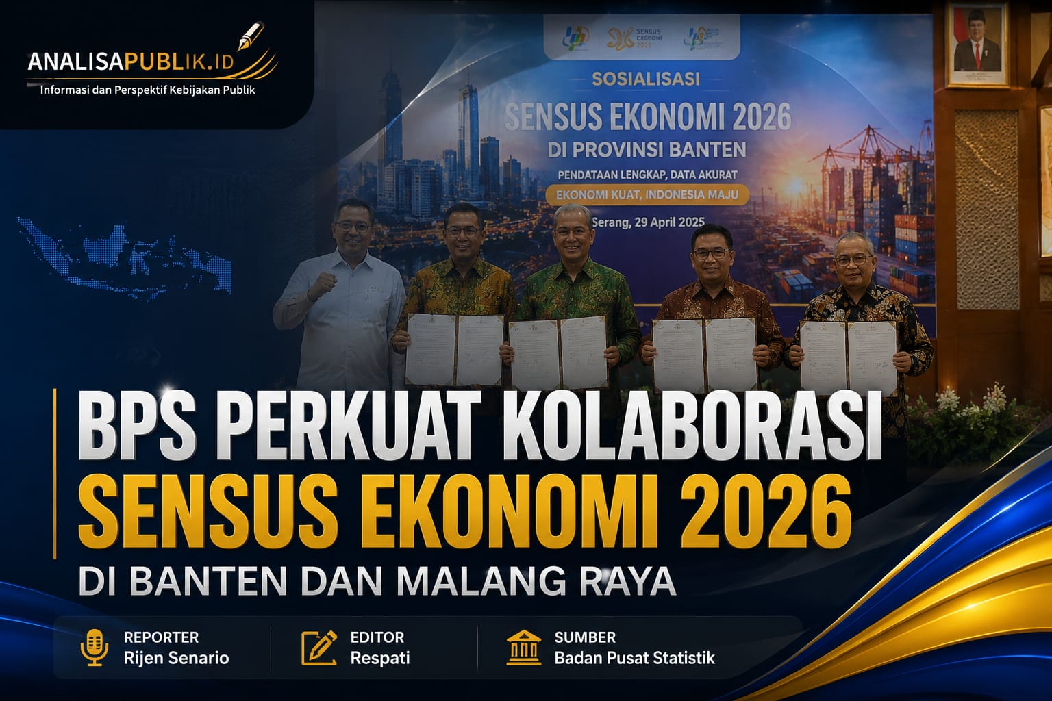 BPS Perkuat Kolaborasi Sensus Ekonomi 2026 di Banten dan Malang Raya