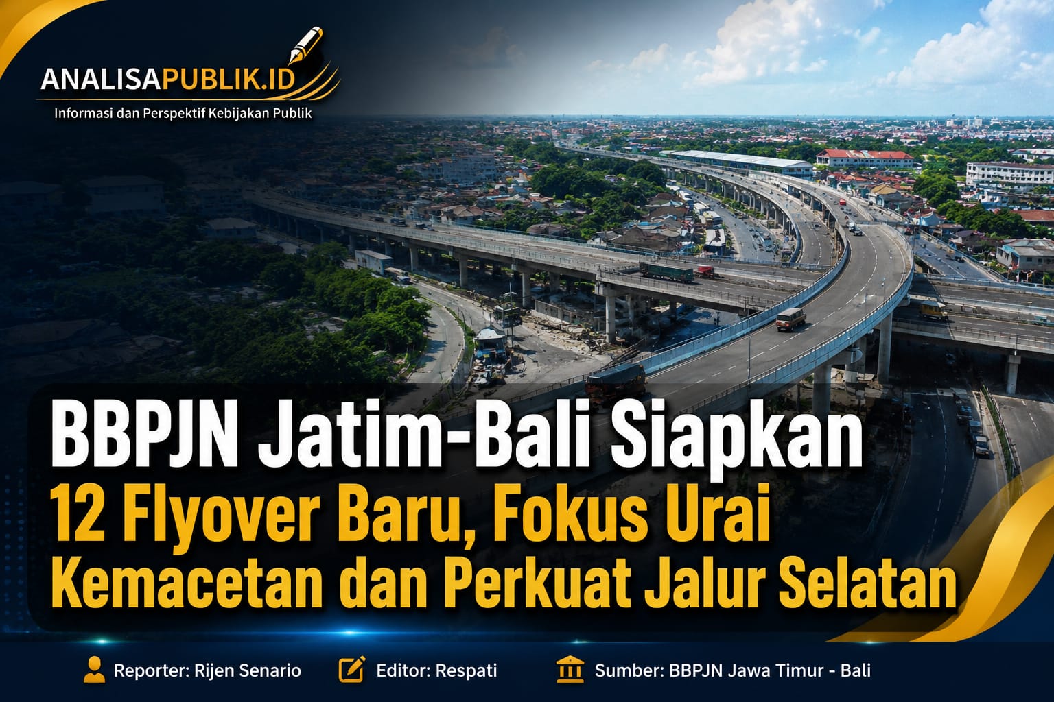 BBPJN Jatim-Bali Siapkan 12 Flyover Baru, Fokus Urai Kemacetan dan Perkuat Jalur Selatan