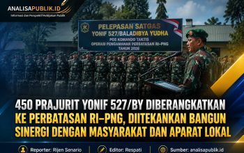 450 Prajurit Yonif 527/BY Diberangkatkan ke Perbatasan RI–PNG, TNI Tekankan Sinergi Humanis dengan Masyarakat Lokal