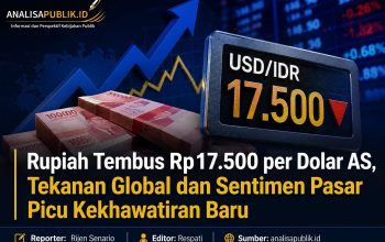 Rupiah Tembus Rp17.500 per Dolar AS, Tekanan Global dan Sentimen Pasar Picu Kekhawatiran Baru