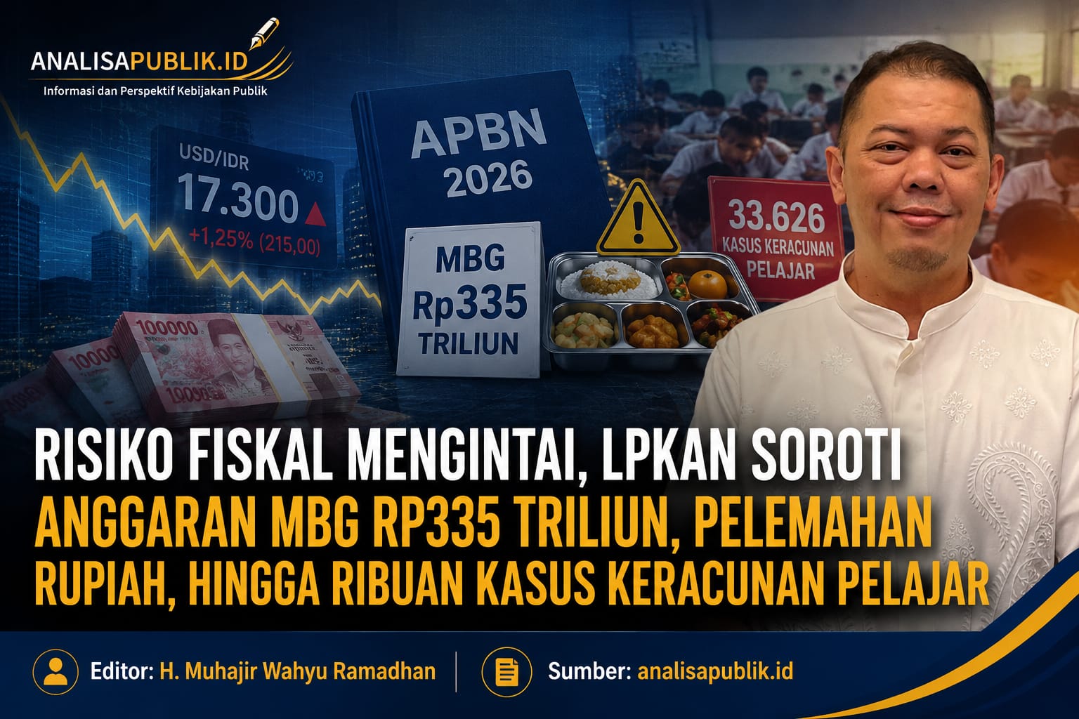 Risiko Fiskal Mengintai, LPKAN Soroti Anggaran MBG Rp335 Triliun, Pelemahan Rupiah, hingga Ribuan Kasus Keracunan Pelajar