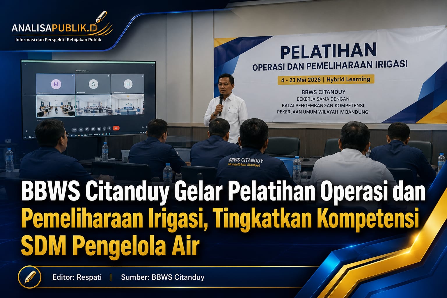 BBWS Citanduy Gelar Pelatihan Operasi dan Pemeliharaan Irigasi, Tingkatkan Kompetensi SDM Pengelola Air