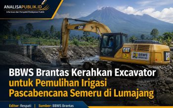 BBWS Brantas Kerahkan Excavator untuk Pemulihan Irigasi Pascabencana Semeru di Lumajang